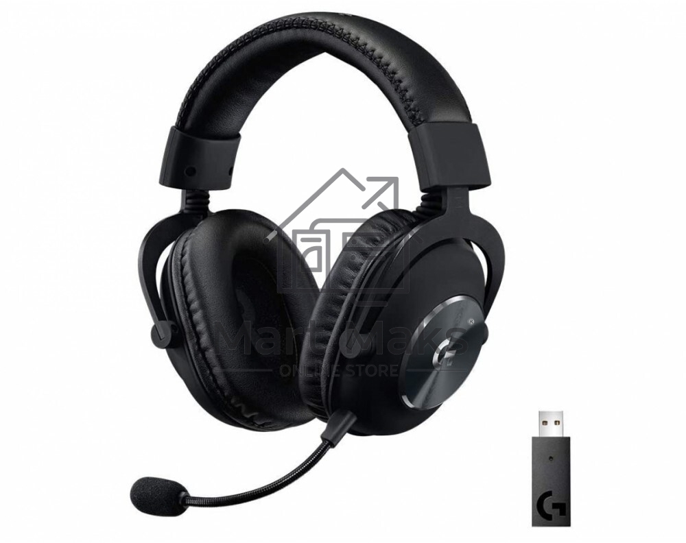 Гарнитура проводная с микрофоном Logitech Pro X LIGHTSPEED черный мониторные BT оголовье (981-000907)