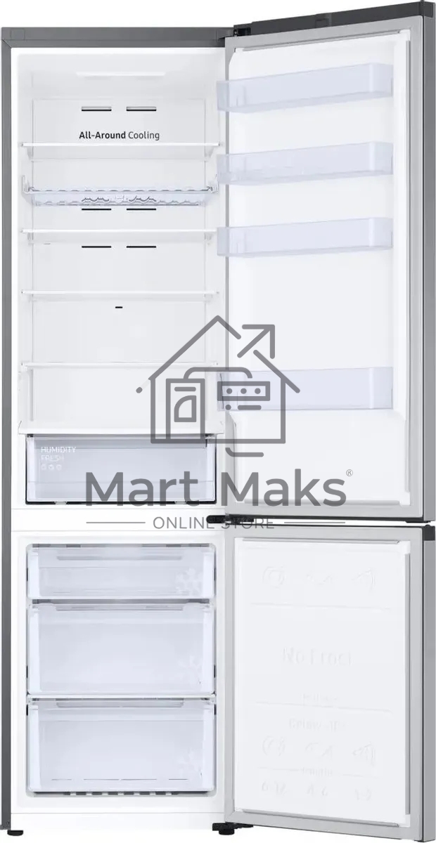 Холодильник Samsung RB38C602DSA/EF графит двухкамерный 276/114л морозилка снизу, No Frost