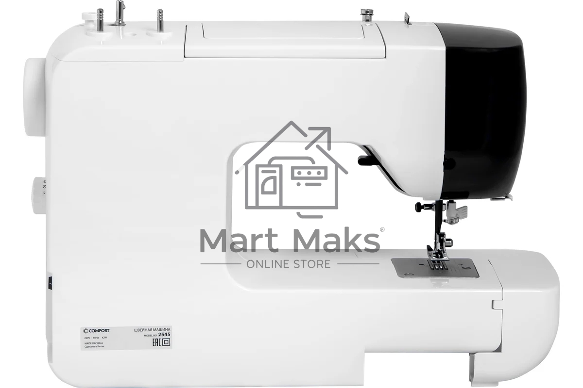 Швейная машина Comfort 2545, 60 операций, петля п/автомат, верт.челнок, нитевдеватель, электрон.дисплей, рег. скорости