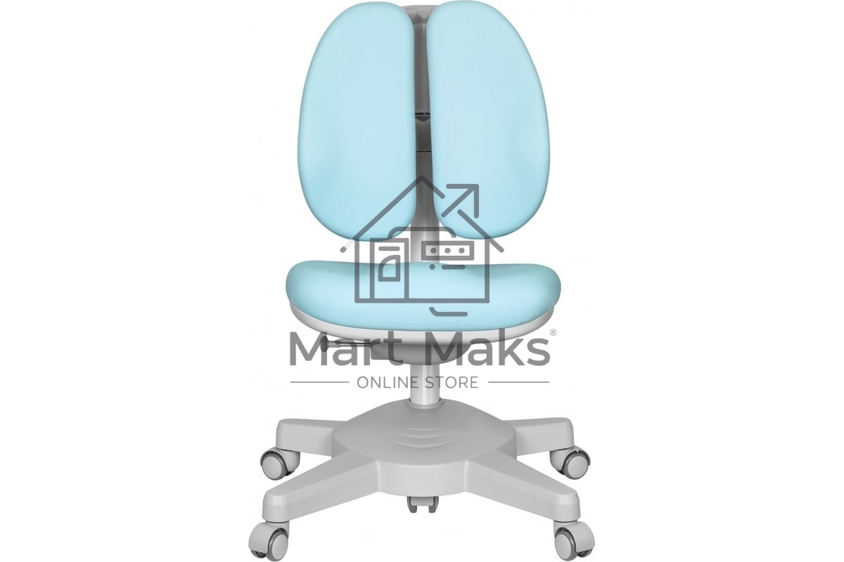 Кресло детское Cactus CS-CHR-3604BL голубой крестов. пластик серый