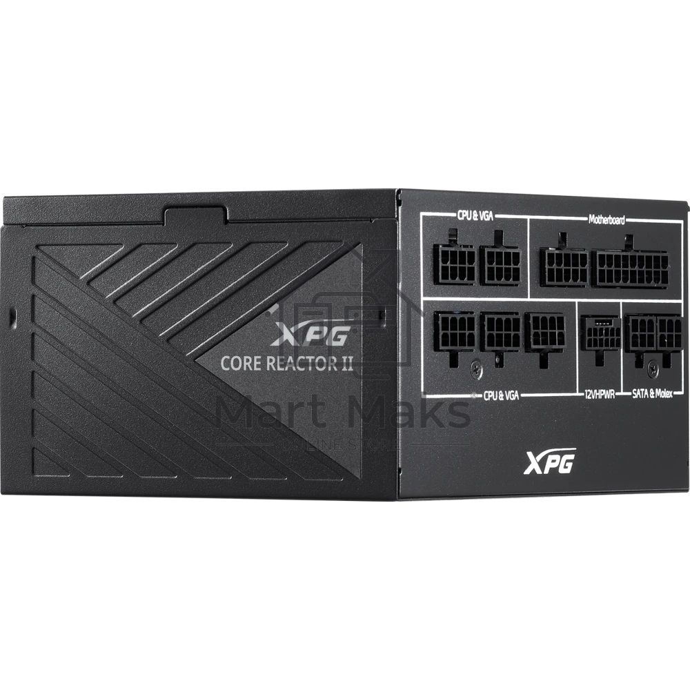 Блок питания ADATA XPG Core Reactor II 850 (COREREACTORII850G-BKCEU), 850Вт, 80 PLUS Gold, 120мм, модульный, черный