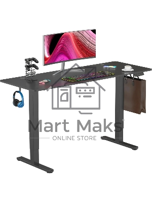 Стол для компьютера Cactus CS-EDL-BBK черный, столешница ДСП, каркас черный