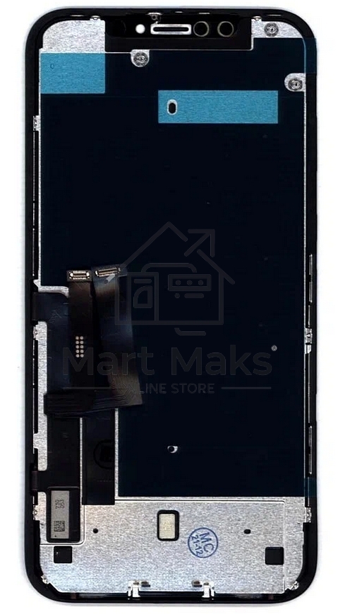 Дисплей для Apple iPhone XR в сборе с тачскрином и рамкой (AAA TFT), черный