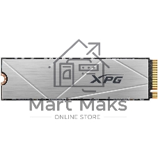 Накопитель SSD ADATA XPG GAMMIX S60, 512Gb, PCIe 4.0 x4, M.2 2280, NVMe, R/W 4700/1700, с радиатором