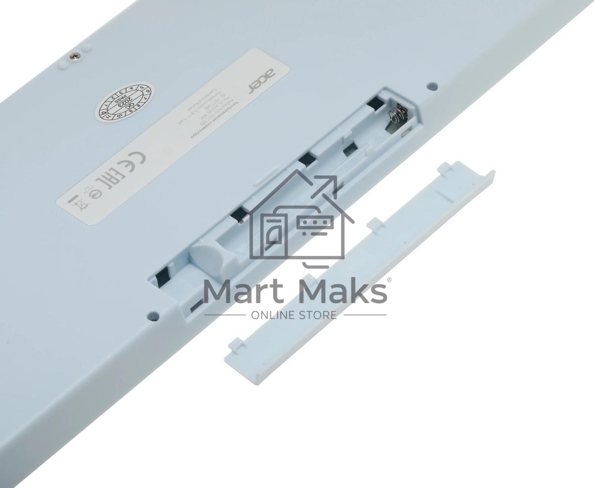 Клавиатура + мышь Acer OCC205 беспроводной USB, 1200 dpi, белый/голубой