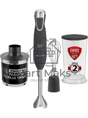 Блендер погружной Polaris PHB 1384 Silent 1300 Вт, серый