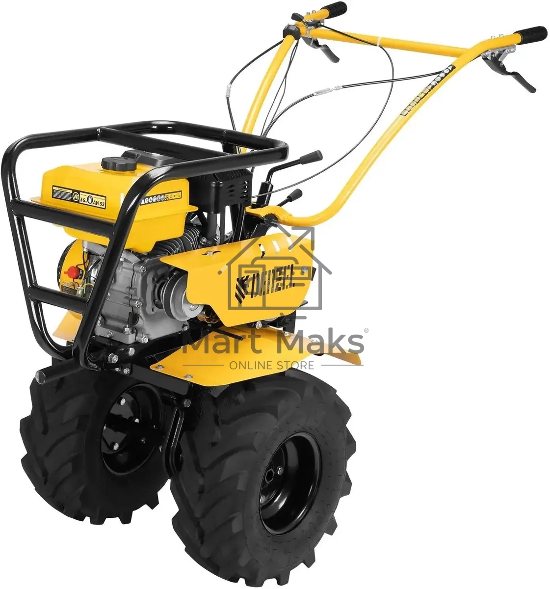 Мотоблок DPT-670S-PRO, 7 л.с., ремен.сцеп, фрез 3х4, ШОМ, передачи 6В/2Н Denzel