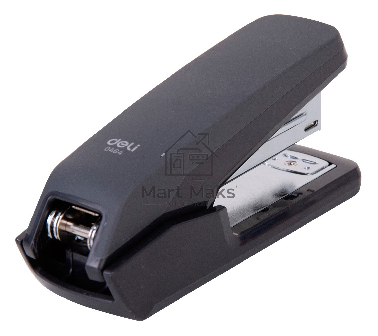 Степлер настольный Deli E0464BLACK Exceed 24/6 26/6 (25 листов) черный, 100 скоб, металл/пластик закрытый/открытый, коробка