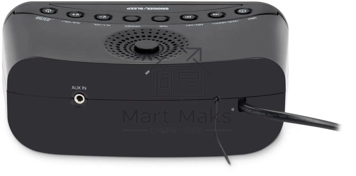 Радиобудильник Hyundai H-RCL221 черный LCD подсв:белый часы:цифровые FM