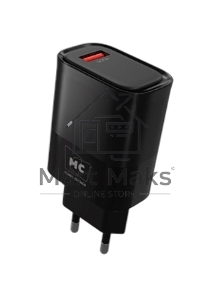 Зарядное устройство MORE CHOICE (4620202553416) NC09m 1USB 3.0A QC3.0 15W, черный