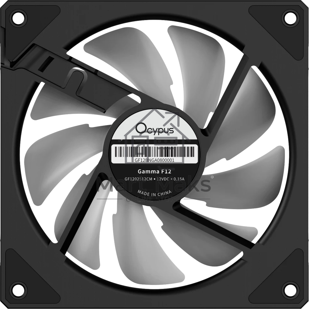 Вентилятор для корпуса Ocypus Gamma F12 ARGb REVERSE BLADE BK (Gamma-F12-BK1AM01X-GL)