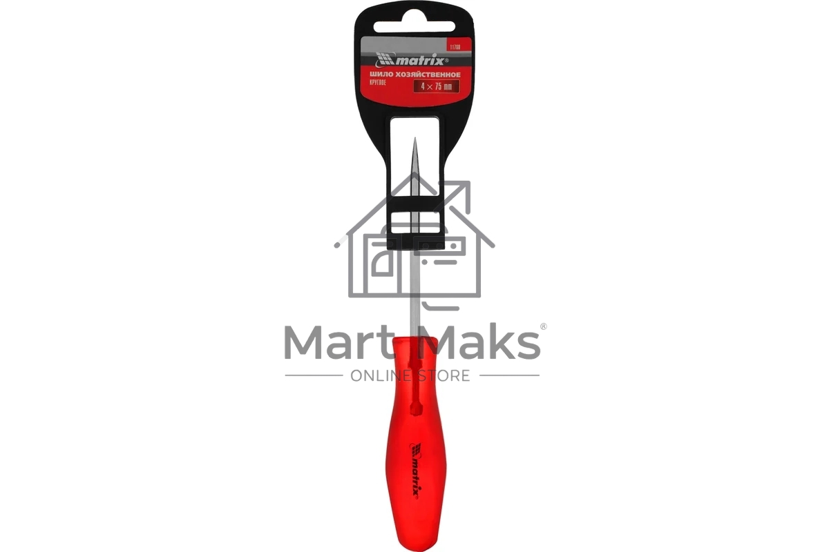 Шило хозяйственное Matrix 11760 круглое 4x75мм