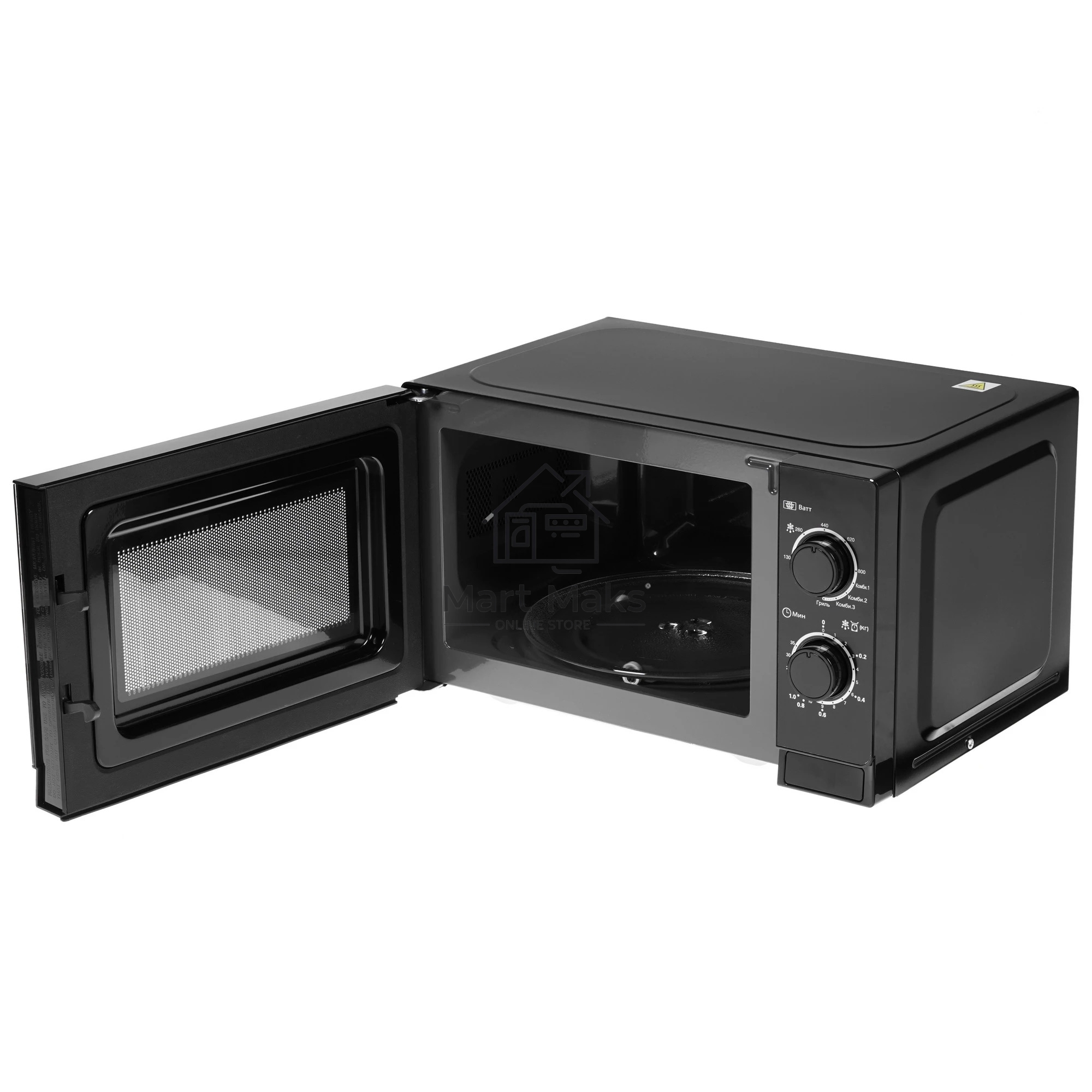 Микроволновая печь Sharp R-6000RK черный, 20 л, 800 Вт, переключатели - поворотный механизм