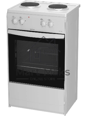 Плита электрическая Darina S EM 521 404 W белый/черный, конфорок 2 шт, духовка 45 л, 50 см x 85 см x 41 см