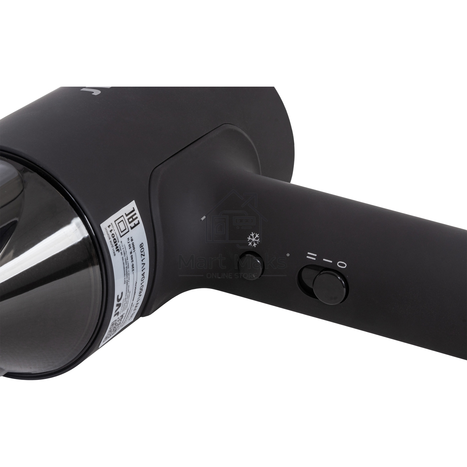 Фен JVC JHD011 черный, 1600 Вт
