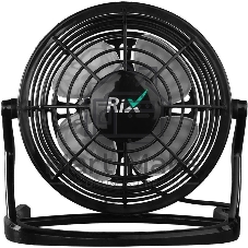 Вентилятор Rix RDF-1500USB чёрный, настольный, 2.5 Вт, 1 скорость, 10 см