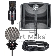 Микрофон конденсаторный sE Electronics X1 S STUDIO BUNDLE 20 Гц 20 кГц, кардиоида, комплектация: фильтр RF-Х, металлический поп-фильтр, держатель типа паук, 3-х метровый микрофонный кабель