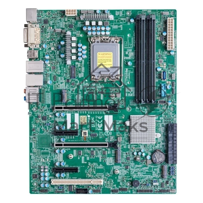 Материнская плата Supermicro X13SAE bundle, LGA1700, Intel W680, 4xDDR5, 8xSATA, 3xM.2, 2xPCIe 5.0 x16, 2xPCIe 3.0 x4, 1xHDMI, 1xDP, 1xDVI-D, 1x 2.5Gb LAN, 1x 1Gb LAN, 6xUSB, 3x3.5 мм, 7.1, ATX