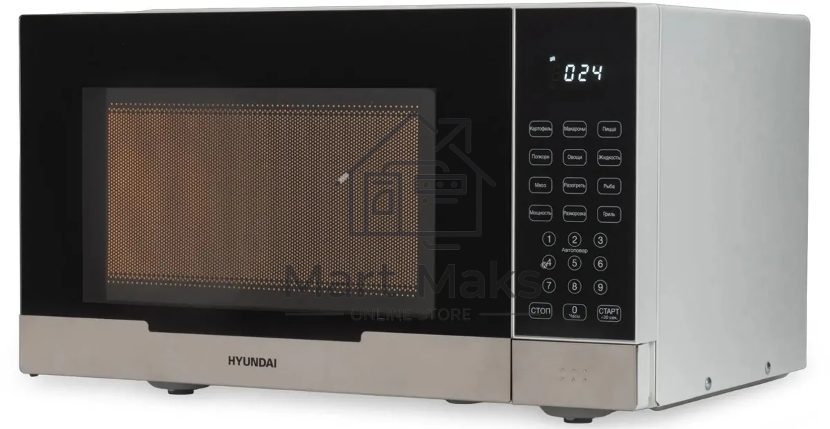 Микроволновая печь Hyundai HYM-D2075 белый/черный, 23 л, 800 Вт, переключатели - сенсор