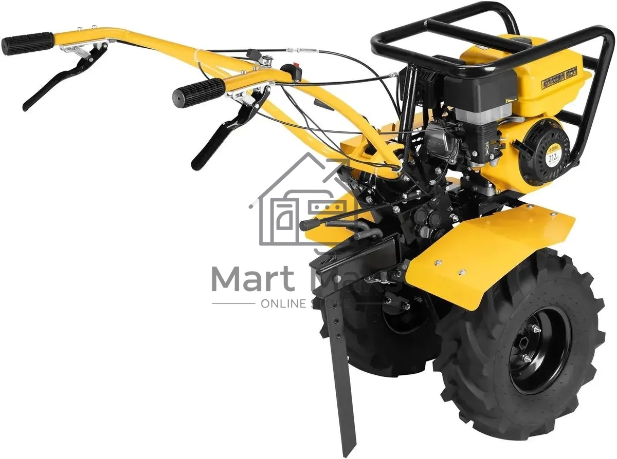 Мотоблок DPT-670S-PRO, 7 л.с., ремен.сцеп, фрез 3х4, ШОМ, передачи 6В/2Н Denzel