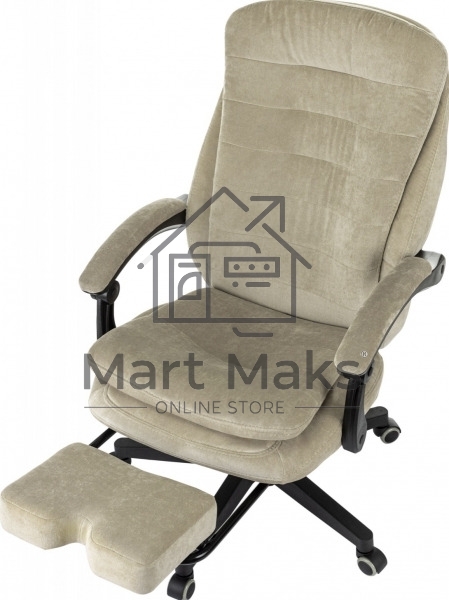 Кресло руководителя Бюрократ T-9950MSG-F Fabric песочный Light-21, крестов. пластик, подст. для ног