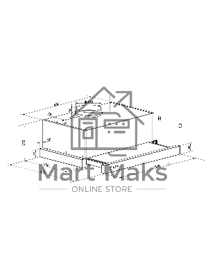 Вытяжка встраиваемая LEX Hide 500 черный, 50 см, 550 куб. м/ч, 42 дБ