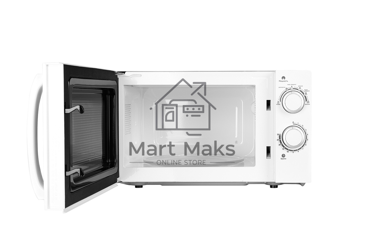 Микроволновая печь Kraft KF20MW7W-102M белый, 20 л, 700 Вт, переключатели - поворотный механизм