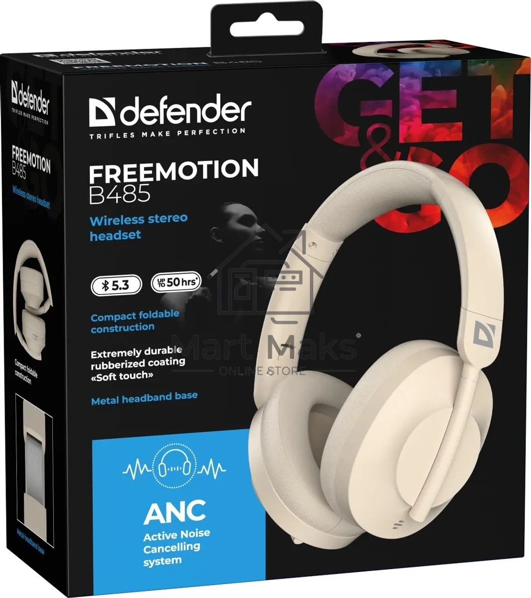 Беспроводная гарнитура DEFENDER (63486) FreeMotion B485 бежевый