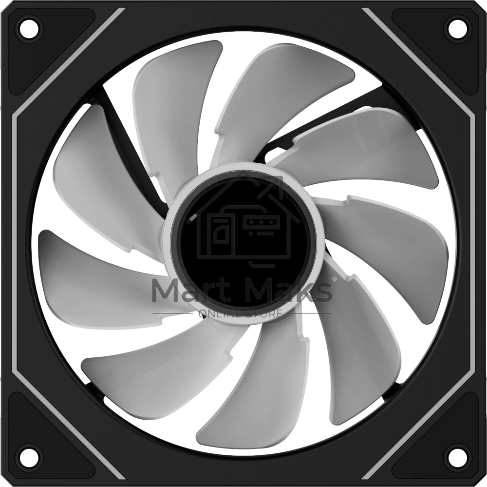 Вентилятор для корпуса Ocypus Gamma F12 ARGb REVERSE BLADE BK (Gamma-F12-BK1AM01X-GL)