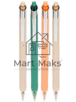 Ручка гелевая автоматическая Deli Nusign ENS666-BK ассорти, черные чернила, линия 0.7мм, резиновая манжета