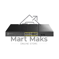 Коммутатор CUDY GS1016EPS2, 16×1 Гбит/с PoE+ + 2×1 Гбит/с SFP, настраиваемый