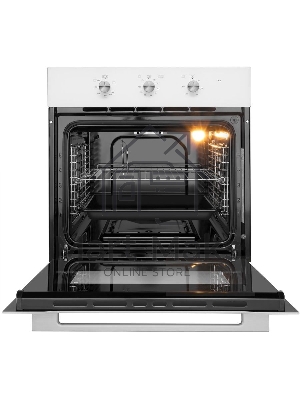 Шкаф духовой газовый с электрическим грилем Maunfeld MOGS703W, встраиваемый