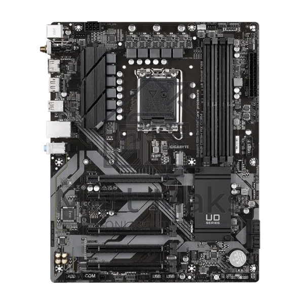 Материнская плата Gigabyte B760 DS3H AX DDR4, LGA 1700, Intel B760, 4xDDR4, 4xSATA, 2xM.2, 1xPCIe 4.0 x16, 4xPCIe 3.0 x1, 1xHDMI, 1xDP, 1x 1Gb LAN, 4xUSB-A 2.0, 1xUSB-A 3.2 Gen 2, 1xUSB-C 3.2 Gen 2, 3x3.5 мм, 7.1, ATX.