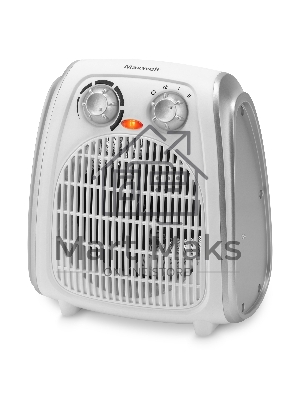 Тепловентилятор Maxwell MW-3458 (W), белый, 1000/2000 Вт, 20 м2, термостат