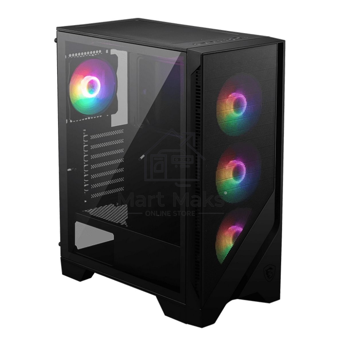 Компьютерный корпус MSI MAG FORGE 120A Mid-Tower, ATX, 2xUSB 3.2, Audio I/O, 6x120mm autoRGB Fan PWM RGB PWM Control Board, Tempered Glass Window