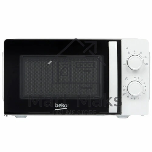 Микроволновая печь Beko SOLO MOC20100W1 белый, 20 л, 700 Вт, переключатели - поворотный механизм