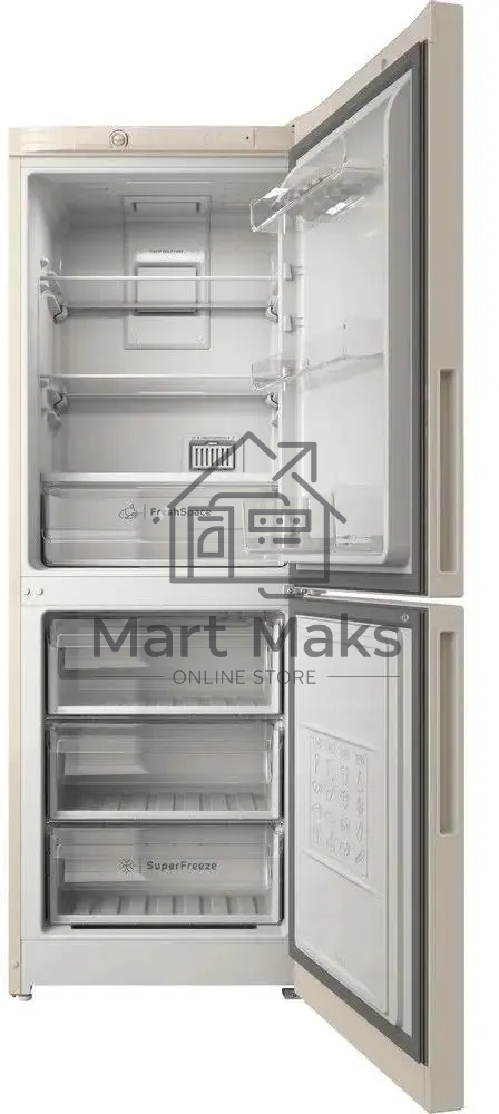 Холодильник Indesit ITR 4160 E бежевый двухкамерный 179/78л морозилка снизу