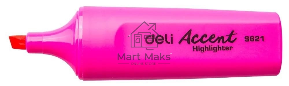 Текстовыделитель Deli Accent ES621PINK Delight, скошенный пишущий наконечник, 1-5мм, розовый