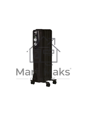 Обогреватель масляный Ballu Classic Black BOH/CL-05BRN 1000 (5 секций) черный, 1000 Вт, 15 м2, термостат