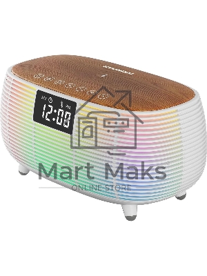 Радиобудильник Hyundai H-RCL231 белый LCD подсв:белая часы:цифровые FM