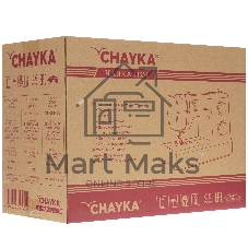 Швейная машина CHAYKA 145M белый/красный, электромеханическая, вертикальный качающийся, 19 операций, петля полуавтомат