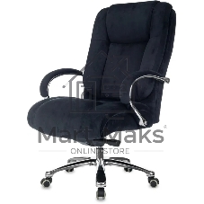 Кресло руководителя Бюрократ T-9925SL Fabric черный Holland 75 крестов. металл хром