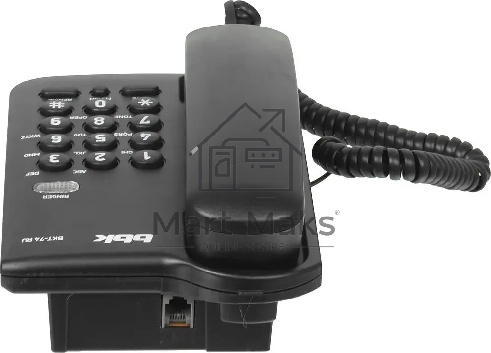 Телефон проводной BBK BKT-74 RU черный