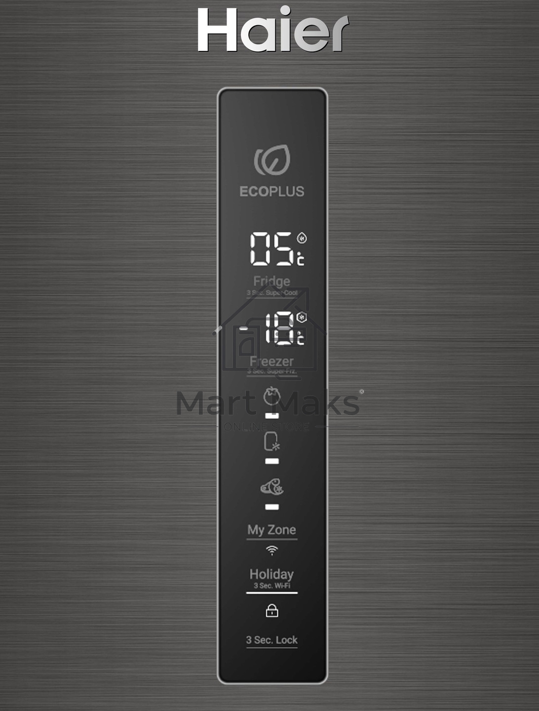 Холодильник Haier C4F740CBXGU1 черный двухкамерный 286/115л морозилка снизу, No Frost
