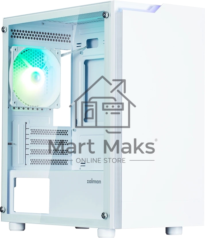Компьютерный корпус Zalman T4 PLUS, MATX, белый, WINDOW, 1 x Combo (3.5'' or 2.5''), 1x3.5'', 2x2.5
