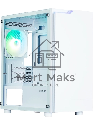 Компьютерный корпус Zalman T4 PLUS, MATX, белый, WINDOW, 1 x Combo (3.5'' or 2.5''), 1x3.5'', 2x2.5