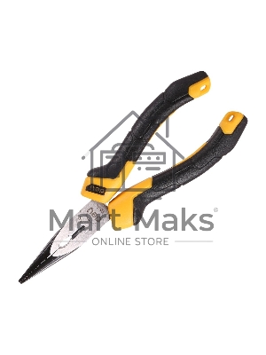 Удлиненные плоскогубцы Deli DL2106Z 160мм, сталь CrV, прорезиненная двухкомпонентная ручка