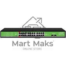Коммутатор Digma DSP224G-2S-R400, 24×1 Гбит/с + 2×1 Гбит/с SFP, неуправляемый