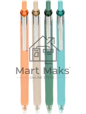 Ручка гелевая автоматическая Deli Nusign ENS666-BK ассорти, черные чернила, линия 0.7мм, резиновая манжета