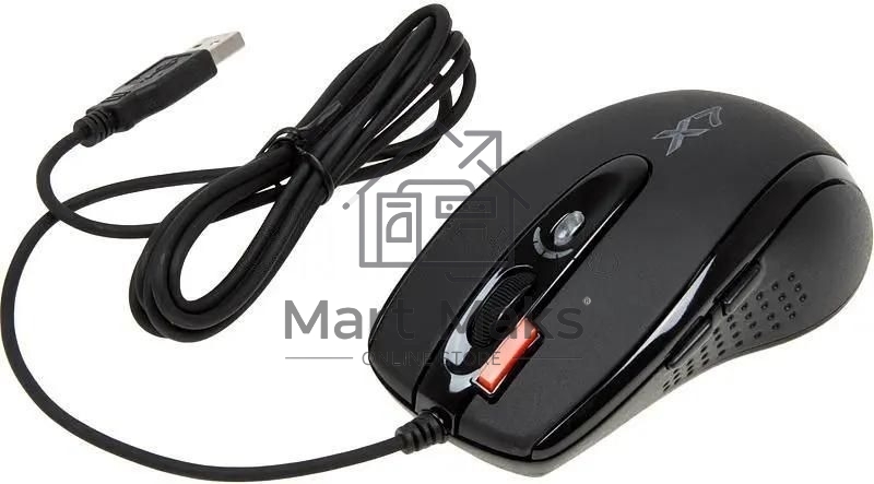 Мышь проводная A4Tech X-718BK черный, 3000 dpi, USB, кнопки - 7
